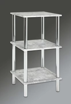 Rek Wilko 39cm, 3 Legplanken - Chroom/beton Decor -Songmics Winkel 90439 Hintergrund 1 ce3a