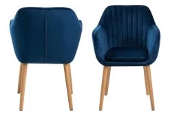 Armstoel Hermeline - Donkerblauw/eik -Songmics Winkel 9093D2EA FCFF 44B3 9D45 7C39A330C442 d026
