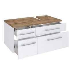 Wastafelonderkast Dasa (rechts) 90cm Met 4 Lades - Wit -Songmics Winkel 934.1.3167 3 9d34