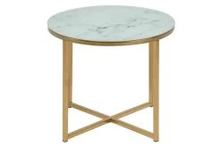 Ronde Bijzettafel Anika ø50cm - Wit Marmer/ Goud -Songmics Winkel 93D014DB E681 4D02 A538 0C058D6FA14F 35f0