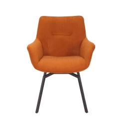 Draaistoel Modesta Ribfluweel - Oranje -Songmics Winkel 9400 5 A bc18