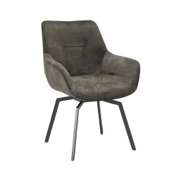 Draaistoel Modesta Ribfluweel - Groen