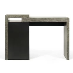 Bureau Delta 119cm - Beton -Songmics Winkel 9500.052835 Detroit Console Desk Concrete Pure Black 1 83e0