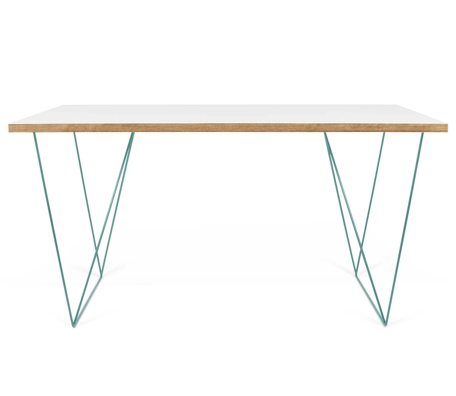 Bureau Flo - Wit/groene Pootjes 5 Bureau Flo - Wit/groene Pootjes - Afbeelding 3