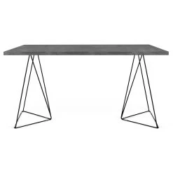 Bureau Flo - Beton/zwarte Pootjes -Songmics Winkel 9500.054051 Flow 140 Concrete Black Steel 1 1c39