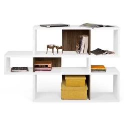 Boekenkast Lisbon 1 - Wit/walnoot