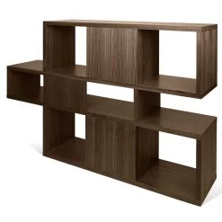 Boekenkast Lisbon 1 - Walnootfineer -Songmics Winkel 9500.314865 London 001 walnut walnut backs 3 08bc