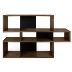 Boekenkast Lisbon 1 - Walnoot/zwart -Songmics Winkel 9500.314872 London 001 walnut black backs 1 5a43