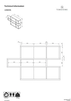 Boekenkast Lisbon 1 - Walnoot/zwart -Songmics Winkel 9500.314872 London 001 walnut black backs 6 5d5f