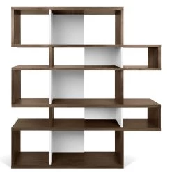 Boekenkast Lisbon | 156 X 34 X 160 Cm | Bruin -Songmics Winkel 9500.314933 London 002 Walnut White Backs 1 da64