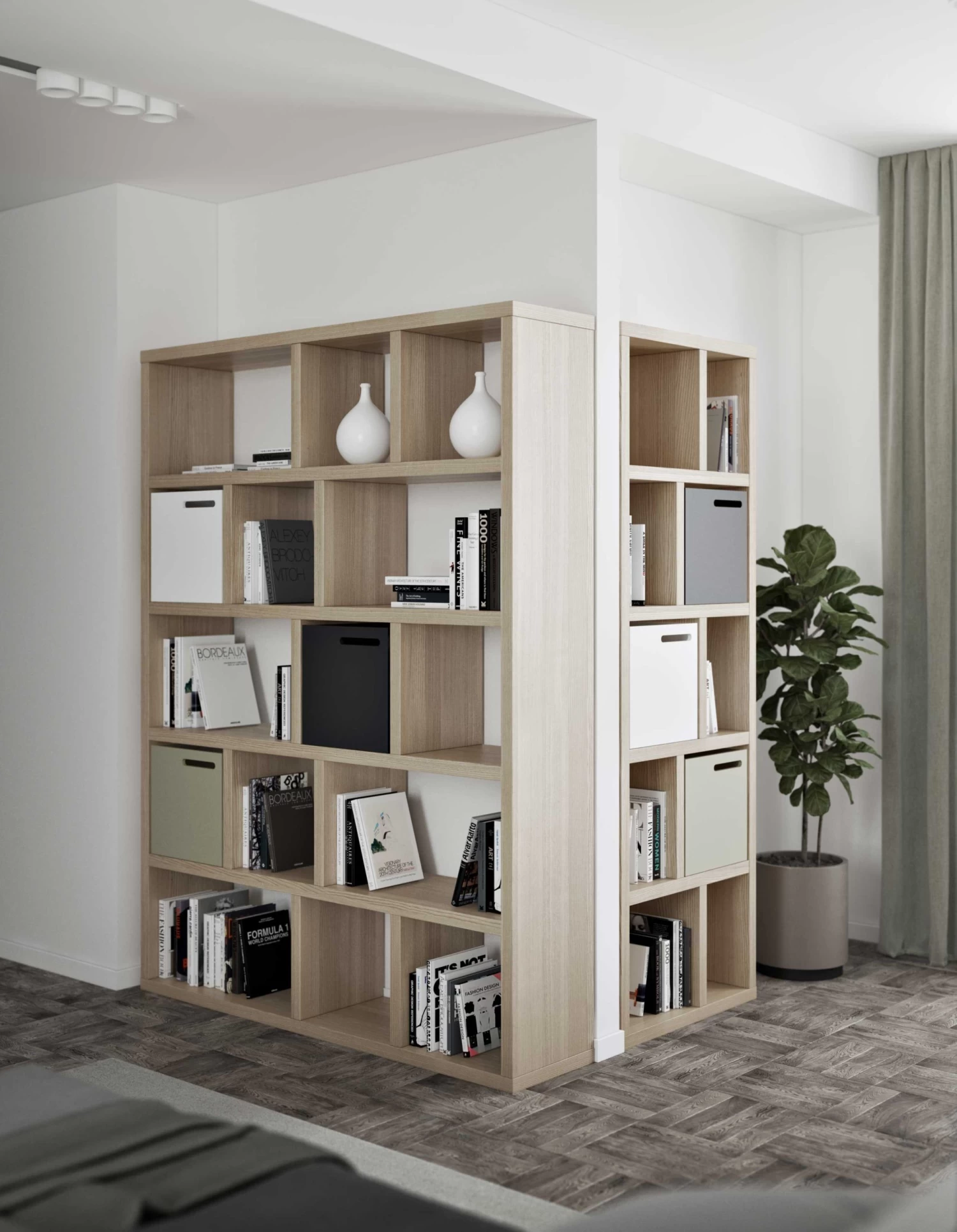 Opbergrek Berkeley 150 Cm 5 Niveaus - Eikfineer 4 Opbergrek Berkeley 150 Cm 5 Niveaus - Eikfineer - Afbeelding 2