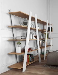 Rek Wind - Eik/wit -Songmics Winkel 9500.318054 Wind white oak 4 66ea