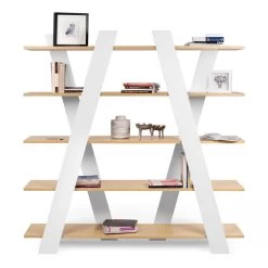 Rek Wind - Eik/wit -Songmics Winkel 9500.318054 Wind white oak 6 a348