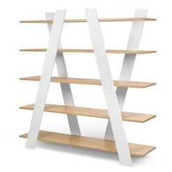 Rek Wind - Eik/wit -Songmics Winkel 9500.318054 Wind white oak 8 f4a1