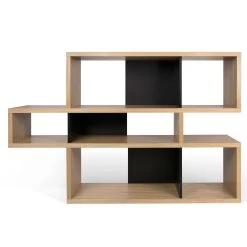 Boekenkast Lisbon 1 - Eik/zwart -Songmics Winkel 9500.319655 London 001Oak Pure Black Backs 1 7675