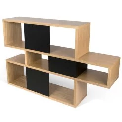 Boekenkast Lisbon 1 - Eik/zwart -Songmics Winkel 9500.319655 London 001Oak Pure Black Backs 2 e7d3