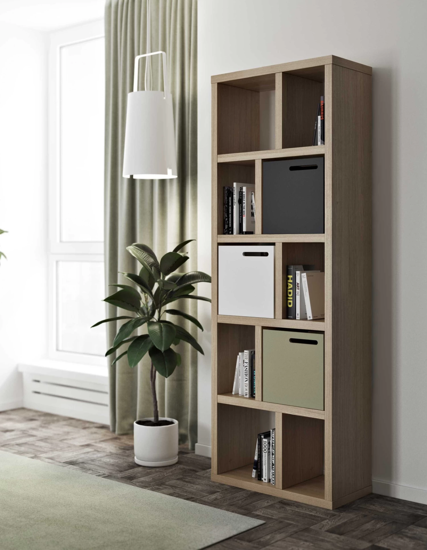 Opbergrek Berkeley 70 Cm 5 Niveaus - Eikfineer 9 Opbergrek Berkeley 70 Cm 5 Niveaus - Eikfineer - Afbeelding 7