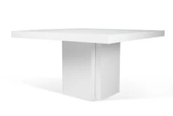 Eettafel Mundus 130 X 130 Cm - Hoogglans Wit -Songmics Winkel 9500.612602 Dusk 130 High Gloss White 6 9004
