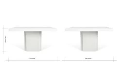 Eettafel Mundus 150 X 150 Cm - Hoogglans Wit -Songmics Winkel 9500.612619 Dusk 150 High Gloss White 5 f6e8