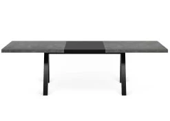 Uitschuifbare Eettafel Alex -Songmics Winkel 9500.613173 Apex Concrete and Black 1 9ebd