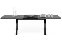 Uitschuifbare Eettafel Alex -Songmics Winkel 9500.613173 Apex Concrete and Black 3 51c4