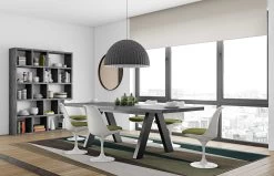 Uitschuifbare Eettafel Alex -Songmics Winkel 9500.613173 Apex Concrete and Black 4 af6a