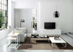 Salontafel Prairie - Wit Marmer/chroom -Songmics Winkel 9500.624919 Prairie 120 white marble with chrome feet 11 210d