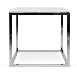 Bijzettafel Prairie - Wit Marmer/chroom -Songmics Winkel 9500.625053 Prairie50 white marble Top chrome legs 2 48a9