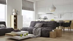 Salontafel Selena 90x90 - Wit/eik -Songmics Winkel 9500.625237 Slate white oak 2 ec5e