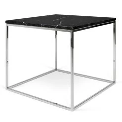 Bijzettafel Gleam 50x50 - Zwart Marmer/chroom -Songmics Winkel 9500.626074 Gleam 50 Black Marquina Chrome 5 200d
