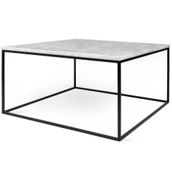 Salontafel Gleam 75x75 - Wit Marmer/staal -Songmics Winkel 9500.626180 Gleam 75 White Carrara Black Steel 3 d18c