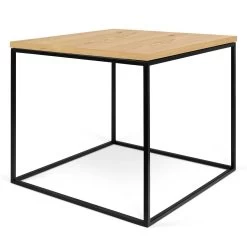 Bijzettafel Gleam 50x50 - Eik/staal -Songmics Winkel 9500.626562 Gleam 50 Oak black feet 3 c905