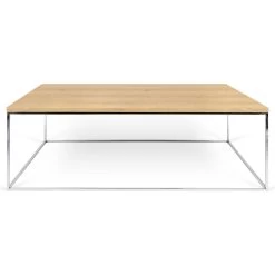 Salontafel Gleam 120x75 - Eik/chroom -Songmics Winkel 9500.626678 Gleam 120 oak chrome legs 1 d9cb