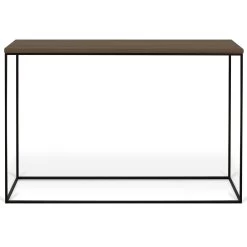 Sidetable Gleam 120cm - Walnoot/staal -Songmics Winkel 9500.628863 Gleam Console Walnut Black Steel 1 5bec