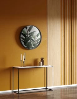 Sidetable Gleam 120cm - Wit Marmer/staal 10 Sidetable Gleam 120cm - Wit Marmer/staal -Songmics Winkel 9500.628924 Gleam Console White Marble Black Steel 3 42f3