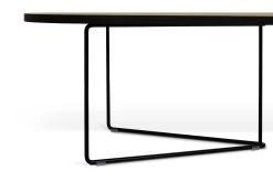Salontafel Adil 136cm - Lichte Eik/zwart -Songmics Winkel 9500.629730 Oval Light Oak Black Edges and Black Steel 4 3ed5