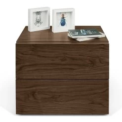 Nachtkastje Aurora 2 Laden - Walnoot -Songmics Winkel 9500.758492 Aurora Night Table Walnut 3 dcd3