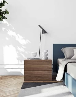 Nachtkastje Aurora 2 Laden - Walnoot -Songmics Winkel 9500.758492 Aurora Night Table Walnut 8 dbca