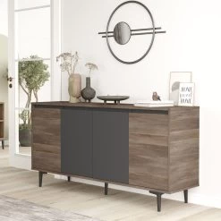 Premium 160 Cm Console | Locelso | 18 Mm Dikte | Bruin Antraciet -Songmics Winkel 956LCS1525 20 202 c571