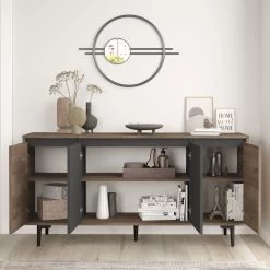 Premium 160 Cm Console | Locelso | 18 Mm Dikte | Bruin Antraciet -Songmics Winkel 956LCS1525 20 204 a3d3