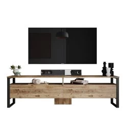 Modern TV-meubel Met Melamine Coating | Atlantic Pine | 100% Spaanplaat | 180x56x35,5cm -Songmics Winkel 956LCS1667 20 205 b9fd
