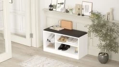 Erika Schoenenkast | 100% Melamine Gecoat | 18mm Dikte | PU Leer | Wit -Songmics Winkel 956LCS3401 20 203 8fa2