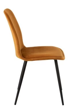 Stoel Claire Met/textiel Oker -Songmics Winkel 96147 3 f824