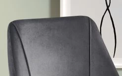 Stoel Maria Velours - Grijs/zwart -Songmics Winkel 9655 3 d1 55b8