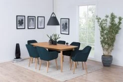 Armstoel Hermeline - Donkerblauw/eik -Songmics Winkel 969AEF4D AC59 448E AE3C 60E6F55481C1 d1c1