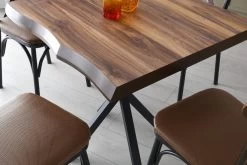 Vella Eettafel | Melamine Coating | Metalen Poten | Notenhout -Songmics Winkel 974NMB1160 20 202 821e