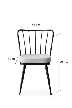 Stijlvolle Stoel Set (2 Stuks) | Comfortabel En Modern | 100% Metalen Frame | Fluwelen Zitting | Zwart -Songmics Winkel 974NMB1183 20 207 b5c0