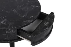 Vella Bijzettafel | Houten Frame | Melamine Bovenblad | 51cm Diameter | Zwart -Songmics Winkel 974NMB1238 20 207 8abd