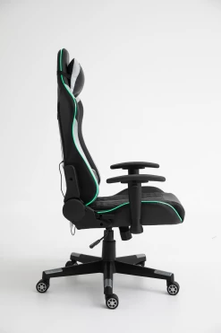 Gamestoel Nate Met LED - Zilver/zwart -Songmics Winkel 9805 3 C 13c8