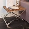 RICHMOND Bijzettafel Kensington 60x60cm - Bruin/zilver -Songmics Winkel 9852 0f2a